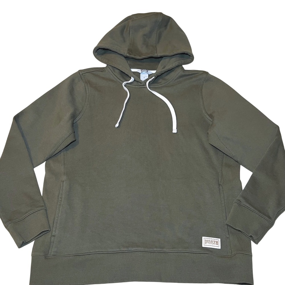 Duluth Trading Co Olive Green Heavyweight Oversized Souper Hoodie Womens Small